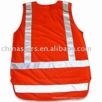 100%polyester High visibility warning reflective safety vest